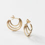 Moon Hoops For Female Empowerment Silver, Gold Vermeil, thumbnail 2 of 6