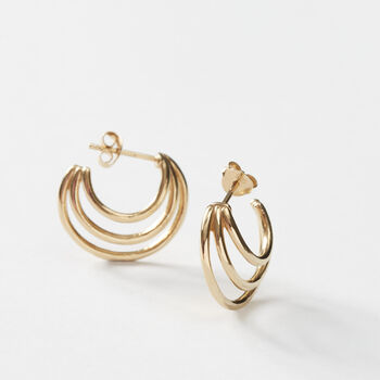 Moon Hoops For Female Empowerment Silver, Gold Vermeil, 2 of 6