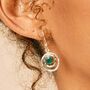 Infinity Universe Green Onyx Silver Earrings, thumbnail 1 of 9