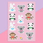 Kawaii Sticker Sheets Food, Self Care, Space, Animals, thumbnail 6 of 11
