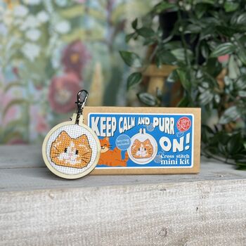 Keep Calm And Purr On! Mini Matchbox Cross Stitch Kit, 3 of 12