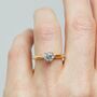 18ct Gold Salt And Pepper Diamond Engagement Ring, thumbnail 4 of 4