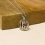 Sterling Silver Birdcage Heart Necklace, thumbnail 1 of 3