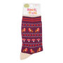 Red Robin Fair Isle Christmas Bamboo Ankle Socks Women's, thumbnail 2 of 3