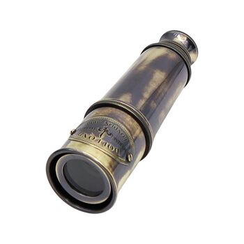 Personalised 17 Inch Gunmetal Telescope With Wood Box, 9 of 11