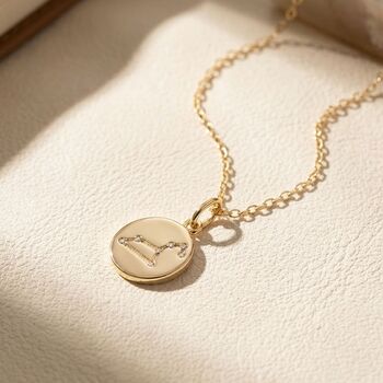 Gold Plated Constellation Astrology Star Sign Charm Necklace, 2 of 5