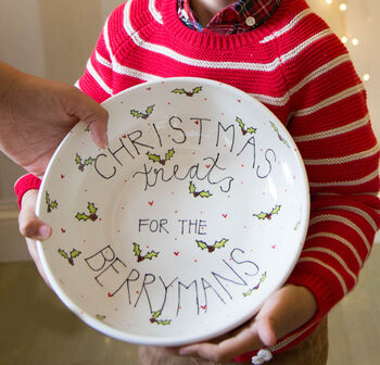 Personalised Family Name Christmas Bowl, 2 of 7