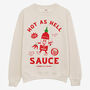 Hot As Hell Sauce Unisex Graphic Sweatshirt In Vanilla, thumbnail 6 of 6