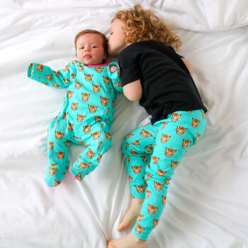 Blue Leopard Children And Baby Leggings, 4 of 4