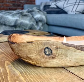 Handmade Wooden Boat Candle, 4 of 4