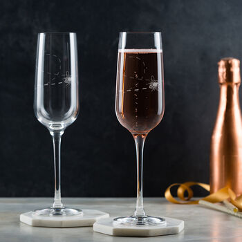 Engraved Champagne Flute Bumble Bee Gift For Mum Women Her, 2 of 4