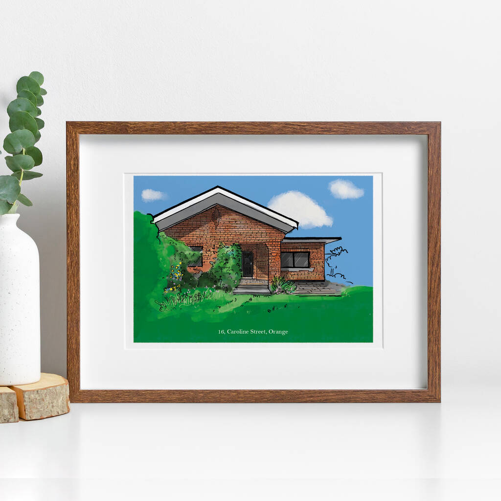 Personalised Cute House Or Cottage Illustrated Portrait, 1 of 9