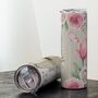 Personalised Pink Flowers Insulated Tumbler Bottle, thumbnail 3 of 7