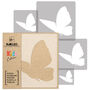 Five Reusable Plastic Stencils Butterfly With Brushes, thumbnail 2 of 5