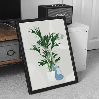 Electric Guitar Houseplant Print | Music Poster, 3 of 12