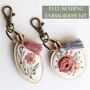 Floral Keyring Hand Embroidery Kit, thumbnail 1 of 5