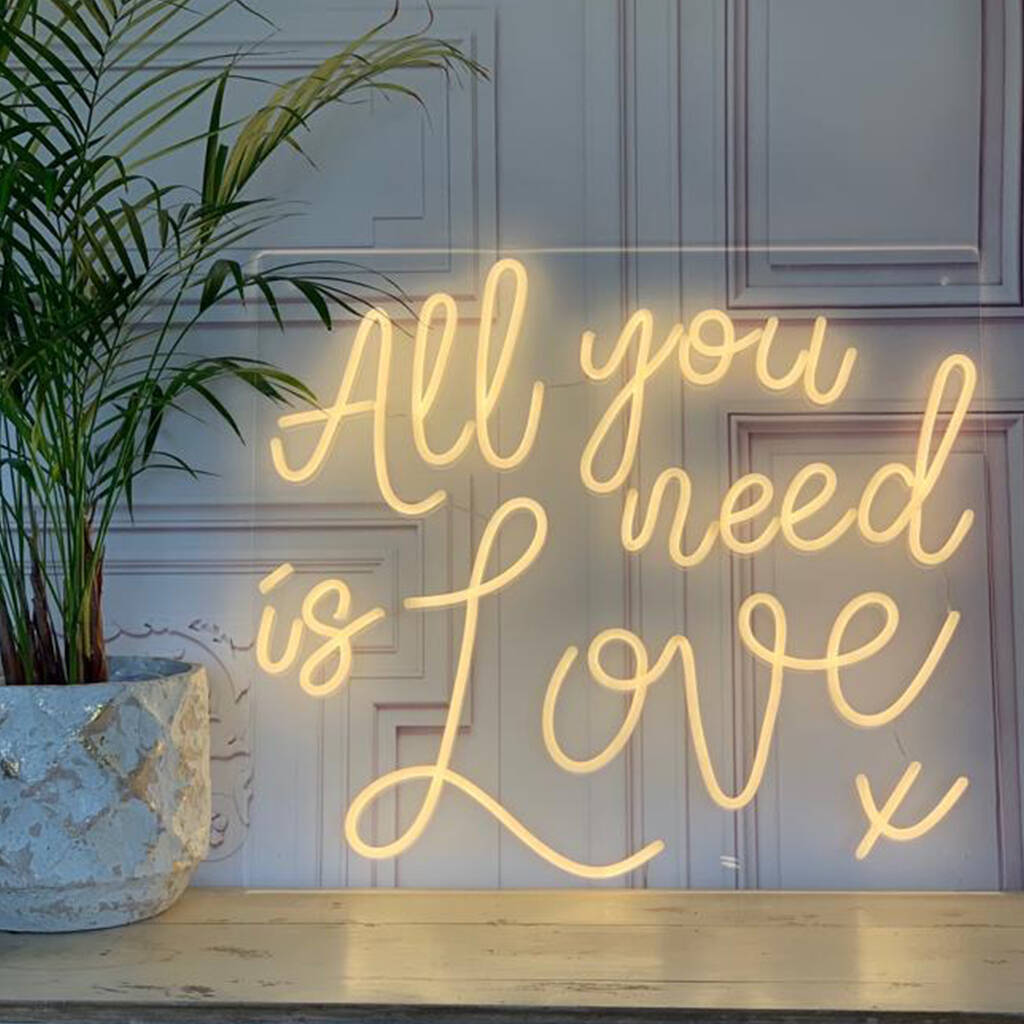 'All You Need Is Love' LED Neon Light By Love Inc | notonthehighstreet.com