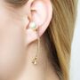 Bias Gold Plated Pearl Curved Earrings, thumbnail 1 of 7