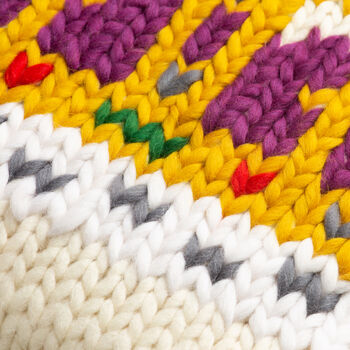 Elizabeth Crown Cushion Cover Knitting Kit, 2 of 7