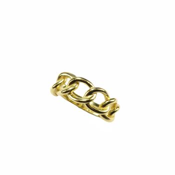 Chunky Chain Signet Rings, Gold Vermeil 925 Silver, 5 of 10