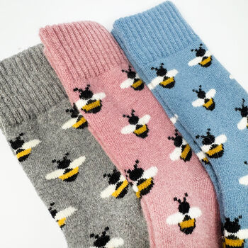 Cosy Bee Socks, Warm Socks, Walking Socks, 5 of 7