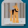 Airedale Terrier Dog Greetings Card, thumbnail 1 of 4