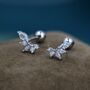 Marquise Cluster Cz Screwback Earrings, thumbnail 1 of 12
