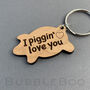 I Piggin Love You Pig Keyring. Can Be Personalised, thumbnail 6 of 7