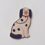 Charlie Staffordshire China Dog Brooch, thumbnail 1 of 2