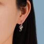 Mismatched Flying Dragon Huggie Hoop In Sterling Silver, thumbnail 2 of 8
