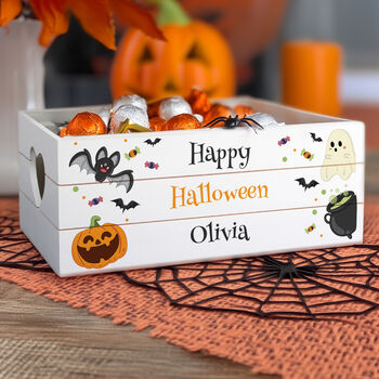 Personalised Halloween Boo Basket – Spooky Treats Made Special, 2 of 4