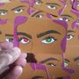 Flame Eyes Holographic Sticker, thumbnail 1 of 4