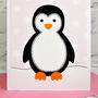 'Penguin' Personalised Girls Birthday Card, thumbnail 2 of 3