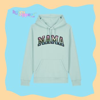 Custom Organic Cotton Glitter 'Mama' Varsity Hoodie, 6 of 6