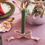 Pink Mini Bow Candlestick, thumbnail 1 of 5