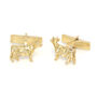 Cow Cufflinks 18ct Gold On Silver, thumbnail 1 of 3