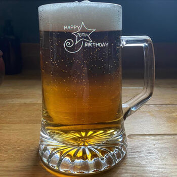 70th Birthday Stein Beer Glass, 2 of 5