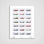 Gp Racing Car Evolution Poster, thumbnail 3 of 3