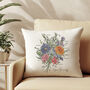 Personalised Family Birth Month Flower Cushion, thumbnail 2 of 8