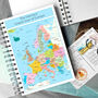 Map Of Europe Travel Journal, thumbnail 1 of 7