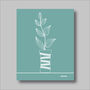 Blue Plant Print, thumbnail 2 of 2