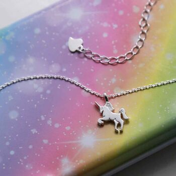 Sterling Silver Unicorn Necklace, 3 of 4