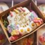 Personalised Wild Flower Birthday Cake Biscuit Gift, thumbnail 1 of 4