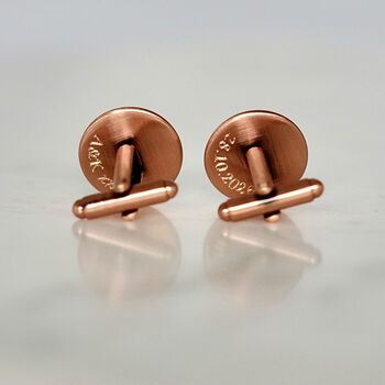 Secret Message Solid Copper Cufflinks, 6 of 7