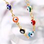 Multicolour Evil Eye Protection Indian Anklet, thumbnail 2 of 3