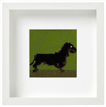 Daschund Sausage Dog Framed Knitted Art, 2 of 9