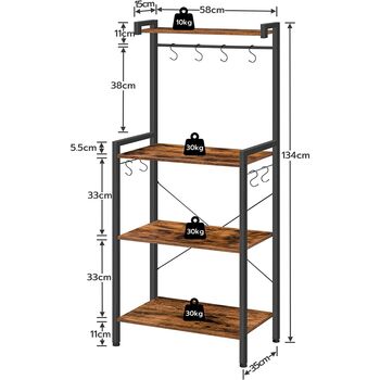 Stand Shelf Rack Free Standing Utility Storage Rack, 9 of 9
