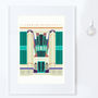 Art Deco London The Hoover Building Illustrated Poster, thumbnail 3 of 3