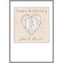 Personalised 13th Lace Wedding Anniversary Card, thumbnail 3 of 8