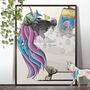 Unicorn In The Bath Poster, thumbnail 1 of 6